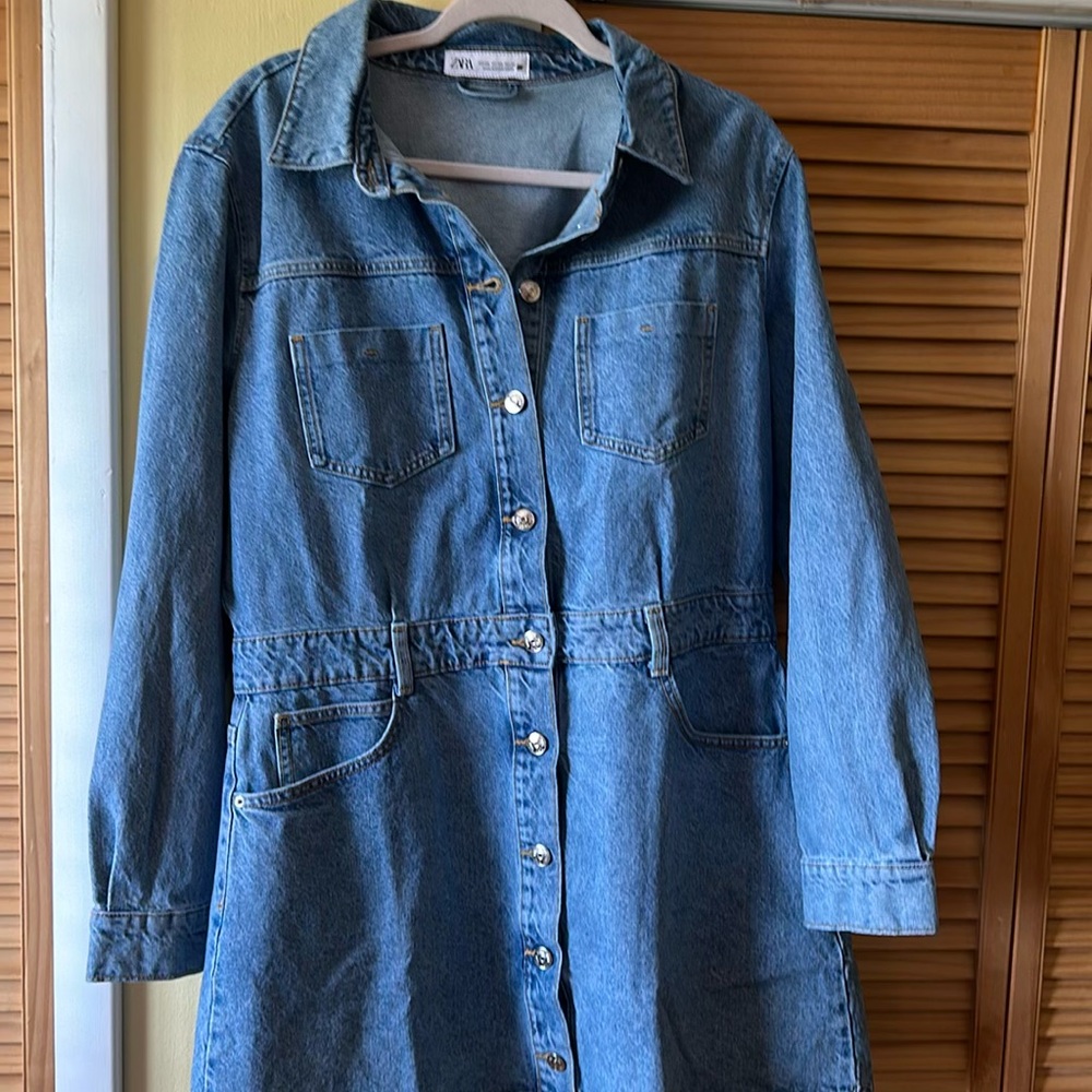 Zara Blue Denim Dress